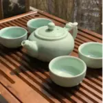 Bộ Ấm Chén Trà Sứ Men Ngọc